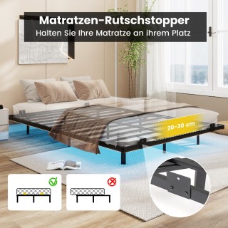 Costway Μοντέρνο Διπλό Κρεβάτι με Μεταλλικό Πλαίσιο & LED Φωτισμό -... Costway Μοντέρνο Διπλό Κρεβάτι με Μεταλλικό Πλαίσιο & LED Φωτισμό -...