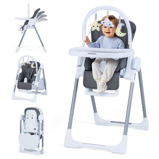 Costway Πτυσσόμενη Βρεφική Καρέκλα με Λειτουργία Ξαπλώματος & Ρυθμι...