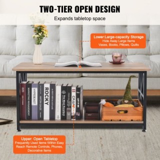 VEVOR Ορθογώνιο Ρουστίκ Τραπεζάκι Καφέ 40 με Ανοιχτό Χώρο Αποθήκευ... VEVOR Ορθογώνιο Ρουστίκ Τραπεζάκι Καφέ 40 με Ανοιχτό Χώρο Αποθήκευ...