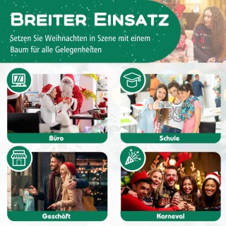 Costway Λεπτό Χριστουγεννιάτικο Δέντρο 150/180 εκ. με 295/392 Κλαδι...