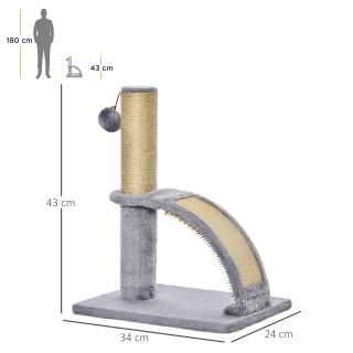 PawHut Δέντρο αναρρίχησης για γάτες με τόξο μασάζ, κολόνα από γιούτ... PawHut Δέντρο αναρρίχησης για γάτες με τόξο μασάζ, κολόνα από γιούτ...