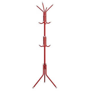 BAKAJI  Κρεμάστρα Δαπέδου Εξοικονόμησης Χώρου με 12 Γάντζους Κόκκιν...