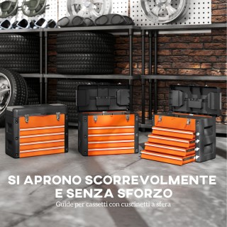 HOMCOM Κασέτα Εργαλείων με 4 Συρτάρια και Άνω Διαμέρισμα από Ατσάλι... HOMCOM Κασέτα Εργαλείων με 4 Συρτάρια και Άνω Διαμέρισμα από Ατσάλι...