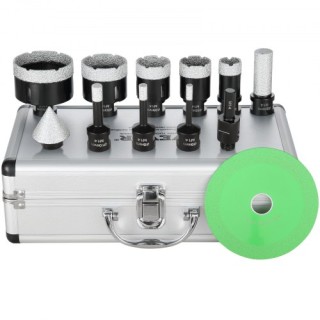 Σετ Διαμαντοκορώνων VEVOR, 8 τεμ. 6-65mm, για Πλακάκια & Κεραμικά ... Σετ Διαμαντοκορώνων VEVOR, 8 τεμ. 6-65mm, για Πλακάκια & Κεραμικά ...