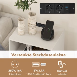 Costway Βάση Πικάπ με Σταθμό Φόρτισης 3 Επιπέδων 48 x 40 x 88 cm Λε...