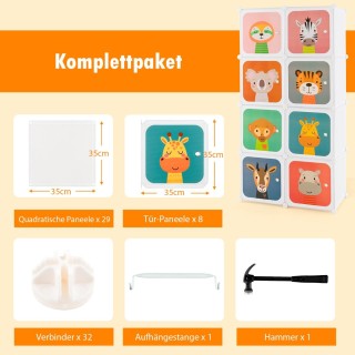 Σύστημα Αποθήκευσης - Ντουλάπα με 8 Κύβους 75 x 37 x 145 cm  COSTWA...