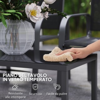 Outsunny Σετ Εξωτερικού Χώρου 4τμχ με Τραπέζι, 2 Καρέκλες και Καναπ... Outsunny Σετ Εξωτερικού Χώρου 4τμχ με Τραπέζι, 2 Καρέκλες και Καναπ...