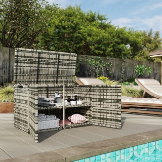 Outsunny Εξωτερικό μπαούλο 350L με 2 επίπεδα και αεροπίστονα, από P... Outsunny Εξωτερικό μπαούλο 350L με 2 επίπεδα και αεροπίστονα, από P...