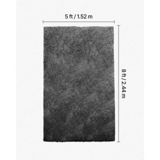 VEVOR Μαλακό Χαλί 1.52 x 2.44 μ, Αντιολισθητικό Σκούρο Γκρι JXZXDTS...