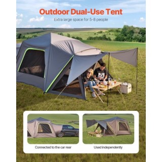 VEVOR Αδιάβροχη Σκηνή SUV με Τέντα για 5-8 Άτομα CZZPCHK1010F0ER65V0