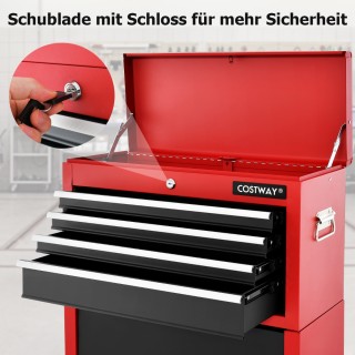 Costway Συνδυασμός Εργαλειοθήκης 2-σε-1 με Κινητές Ρόδες και Κλειδ... Costway Συνδυασμός Εργαλειοθήκης 2-σε-1 με Κινητές Ρόδες και Κλειδ...