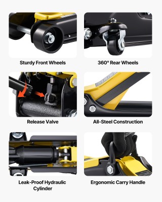 VEVOR Χαμηλού Προφίλ Υδραυλικός Γρύλος Δαπέδου 2,5 Τόνων από Ατσάλι... VEVOR Χαμηλού Προφίλ Υδραυλικός Γρύλος Δαπέδου 2,5 Τόνων από Ατσάλι...