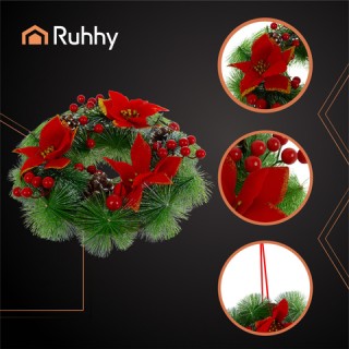 Ruhhy Χριστουγεννιάτικο Στεφάνι για Πόρτες και Τραπέζια 30 εκ. 26470