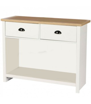 Ξύλινη Κονσόλα με 2 Συρτάρια 97x35x76 cm Λευκό/Ξύλο Urban Living 15... Ξύλινη Κονσόλα με 2 Συρτάρια 97x35x76 cm Λευκό/Ξύλο Urban Living 15...