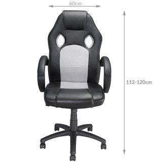 BAKAJI Καρέκλα Γραφείου Διευθυντική με Περιστρεφόμενους Τροχούς Αθ... BAKAJI Καρέκλα Γραφείου Διευθυντική με Περιστρεφόμενους Τροχούς Αθ...