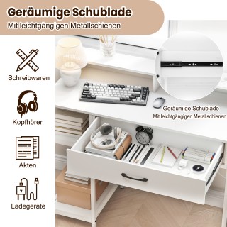 Costway Γραφείο Υπολογιστή με Ενσωματωμένες Πρίζες, Συρτάρι & 2 Ανο... Costway Γραφείο Υπολογιστή με Ενσωματωμένες Πρίζες, Συρτάρι & 2 Ανο...