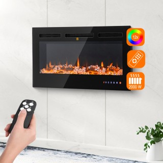 BAKAJI Ηλεκτρικό Τζάκι Livigno Εντοιχισμένο Θερμαντικό Τζάκι Τοίχου... BAKAJI Ηλεκτρικό Τζάκι Livigno Εντοιχισμένο Θερμαντικό Τζάκι Τοίχου...