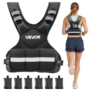 VEVOR Ρυθμιζόμενο Γιλέκο Βαρών 4,7 kg με 6 Βάρη και Ανακλαστική Ται... VEVOR Ρυθμιζόμενο Γιλέκο Βαρών 4,7 kg με 6 Βάρη και Ανακλαστική Ται...