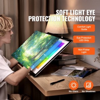 VEVOR Επαναφορτιζόμενη Επιφάνεια Φωτισμού LED A2 με 6 Επίπεδα Ρυθμι...