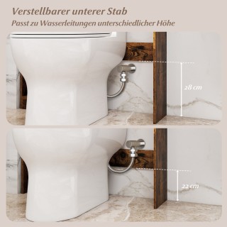 Costway Ντουλάπι Μπάνιου με 2 Πόρτες, 6 Ανοιχτά Ράφια και Θήκη Χαρτ...