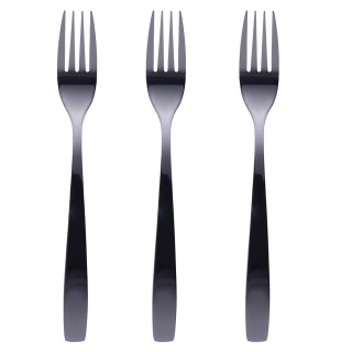 Galileo Σετ από 3 Γυαλιστερές Μαύρες Ανοξείδωτες Ατσάλινες Πιρούνες...