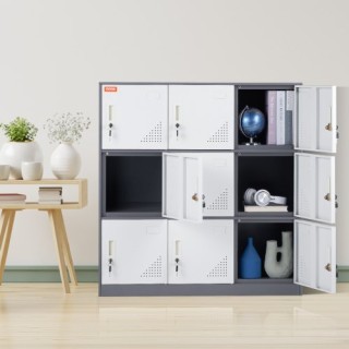 Ντουλάπες Μεταλλικές VEVOR 9 Θυρών με Κλειδιά για Γραφείο/Σπίτι/Σχο...