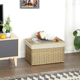 SONGMICS Κουτί Αποθήκευσης65L σε Στυλ Ρατάν με Καπάκι και Επένδυση ... SONGMICS Κουτί Αποθήκευσης65L σε Στυλ Ρατάν με Καπάκι και Επένδυση ...