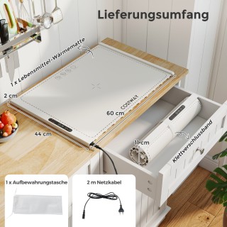 Costway Ηλεκτρικό Στρώμα Θέρμανσης Σιλικόνης για Τρόφιμα σε Λευκό Χ... Costway Ηλεκτρικό Στρώμα Θέρμανσης Σιλικόνης για Τρόφιμα σε Λευκό Χ...