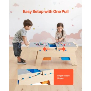 VEVOR Παιδικό Πολυλειτουργικό Τραπέζι Δραστηριοτήτων με 200 Τουβλάκ... VEVOR Παιδικό Πολυλειτουργικό Τραπέζι Δραστηριοτήτων με 200 Τουβλάκ...