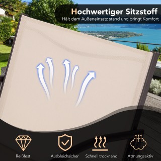 Costway Σετ Επίπλων Μπαλκονιού 3 Τεμαχίων με Άνετες Καρέκλες & Τρα... Costway Σετ Επίπλων Μπαλκονιού 3 Τεμαχίων με Άνετες Καρέκλες & Τρα...