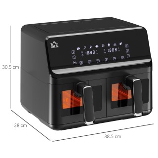 HOMCOM Φριτέζα Αέρος με 2 Ανεξάρτητα Καλάθια και 8 Μενού από Ατσάλι... HOMCOM Φριτέζα Αέρος με 2 Ανεξάρτητα Καλάθια και 8 Μενού από Ατσάλι...