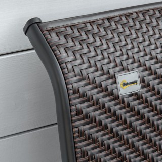 Σετ καρέκλα κήπου Outsunny 2 τεμαχίων σε Rattan PE και ατσάλι, Πτυσ...