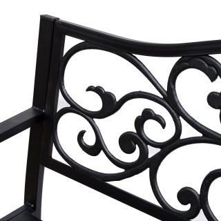 Outsunny 2θέσιος πάγκος κήπου με διακοσμημένη πλάτη από χυτοσίδηρο ... Outsunny 2θέσιος πάγκος κήπου με διακοσμημένη πλάτη από χυτοσίδηρο ...