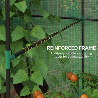 Outsunny θερμοκήπιο 2 τμημάτων με ρολό πόρτα και παράθυρα, χάλυβας ...