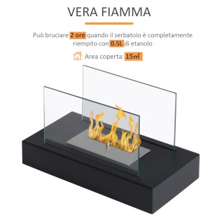 Τζάκι HomCom Bioethanol in Steel Tank 0,5L, 35x18x21cm 820-020BK Τζάκι HomCom Bioethanol in Steel Tank 0,5L, 35x18x21cm 820-020BK