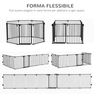 Πτυσσόμενη πύλη ασφαλείας PawHut 8 τμημάτων, Steel Dog Barrier Gate... Πτυσσόμενη πύλη ασφαλείας PawHut 8 τμημάτων, Steel Dog Barrier Gate...