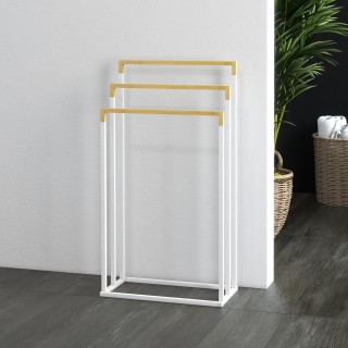 kleankin Ανεξάρτητη κρεμάστρα για πετσέτες με 3 ράβδους από μπαμπού...