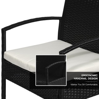 Outsunny Garden Lounge σε PE Rattan με τραπεζάκι σαλονιού, 2 πολυθρ... Outsunny Garden Lounge σε PE Rattan με τραπεζάκι σαλονιού, 2 πολυθρ...