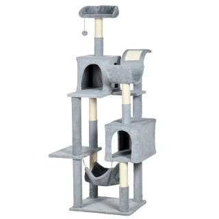 PawHut Cat Tree με αιώρα, κρεβάτι και 2 σπίτια, σε μοριοσανίδα και ... PawHut Cat Tree με αιώρα, κρεβάτι και 2 σπίτια, σε μοριοσανίδα και ...