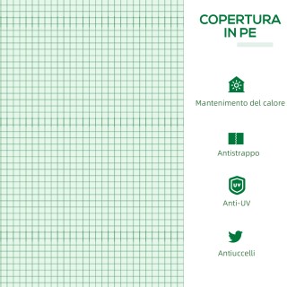 Outsunny Mini Garden Greenhouse με 3 κυλιόμενα παράθυρα και κάλυμμα...