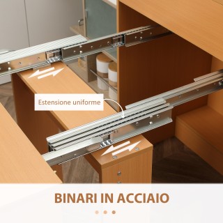 HOMCOM Πτυσσόμενη τραπεζαρία max 5 ατόμων σε μοριοσανίδα και ατσάλι...