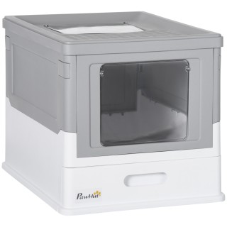 PawHut 2 Door PP Κλειστό κουτί απορριμμάτων γατών με σέσουλα και αφ... PawHut 2 Door PP Κλειστό κουτί απορριμμάτων γατών με σέσουλα και αφ...