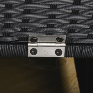 Outsunny Πτυσσόμενη ξαπλώστρα σε μαύρο PE Rattan με λευκό στρώμα κρ... Outsunny Πτυσσόμενη ξαπλώστρα σε μαύρο PE Rattan με λευκό στρώμα κρ...