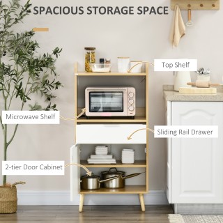 Ντουλάπι μικροκυμάτων μοριοσανίδας HOMCOM με επάνω ράφι, συρόμενο σ...