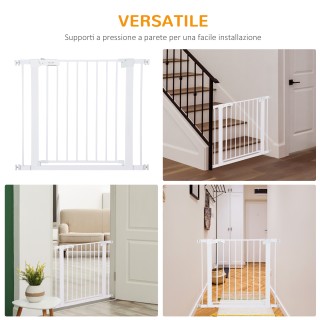 PawHut Dog Safety Gate, Push-Fit Ρυθμιζόμενο Πλάτος 75-96cm D06-043V01