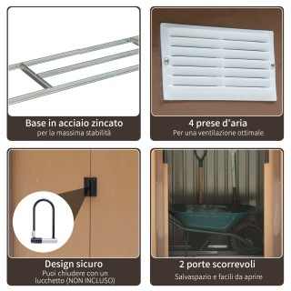 Outsunny Garden Shed Εργαλειοθήκη σε Ατσάλι, Υπόστεγο Κήπου από Ατσ... Outsunny Garden Shed Εργαλειοθήκη σε Ατσάλι, Υπόστεγο Κήπου από Ατσ...
