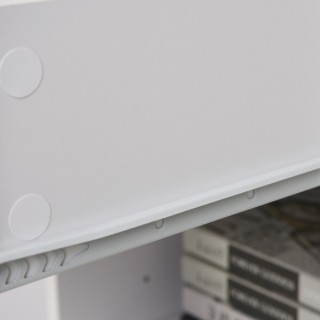 HOMCOM Compact Γραφείο Υπολογιστή σε λευκό ξύλο με αφαιρούμενο ράφι...