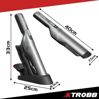 Xtrobb Σκουπάκι Αυτοκινήτου Στερεών με Ισχύ 100W Επαναφορτιζόμενο 1...