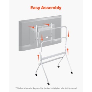 VEVOR Κινητό Τρόλεϊ Τηλεόρασης για Οθόνες 35-100 Ιντσών έως 198 Λίβ...