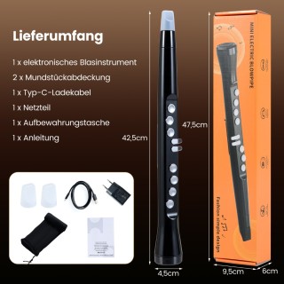 Costway Φορητό Ψηφιακό Σαξόφωνο με Ηχείο HIFI και Ασύρματο MIDI, 10...